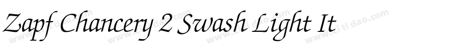 Zapf Chancery 2 Swash Light Italic字体转换